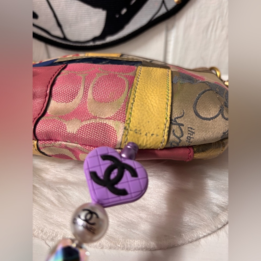 Coach Y2k Multicolor Patchwork Crossbody With Gol… - image 3